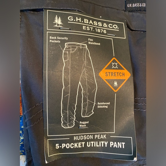 GH Bass Men’s Utility Pants 36x34 Charcoal NWT - Picture 1 of 2